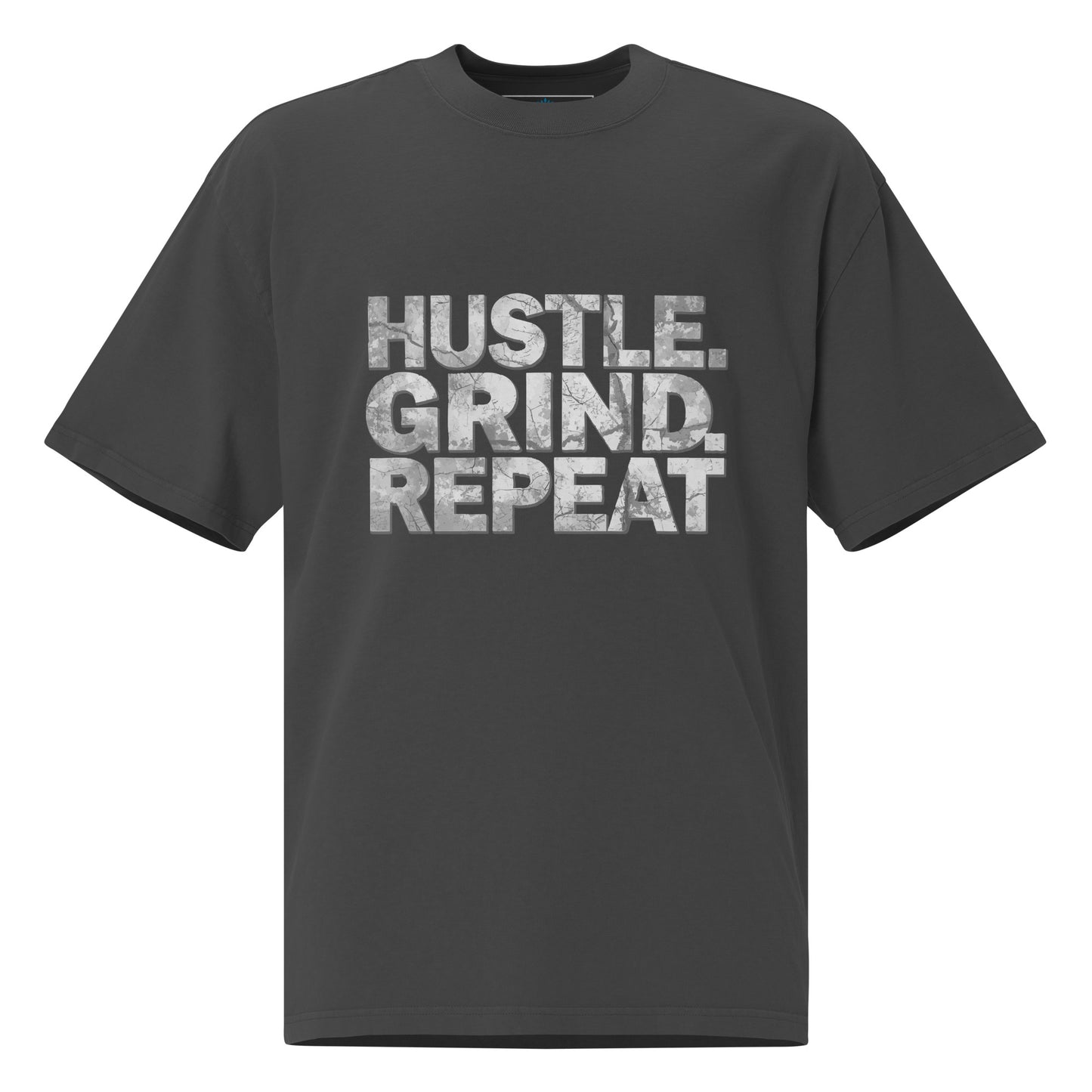 Hustle Grind Repeat | Oversized Faded Tee by MalakaStyle®