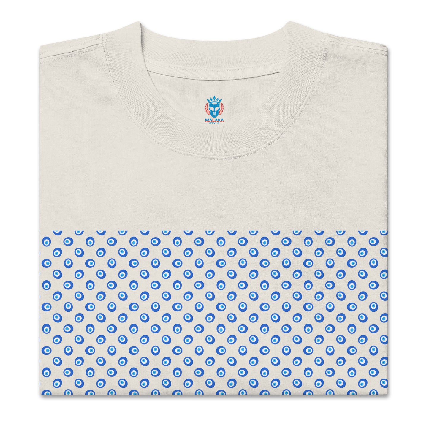 Evil Eye Pattern | Oversized Faded Tee by MalakaStyle®