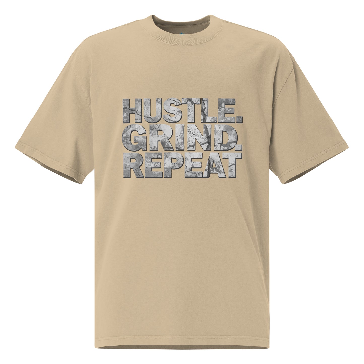 Hustle Grind Repeat | Oversized Faded Tee by MalakaStyle®