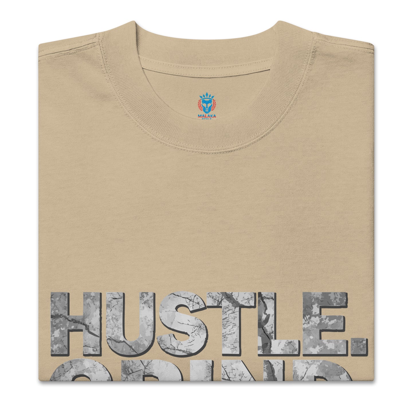 Hustle Grind Repeat | Oversized Faded Tee by MalakaStyle®