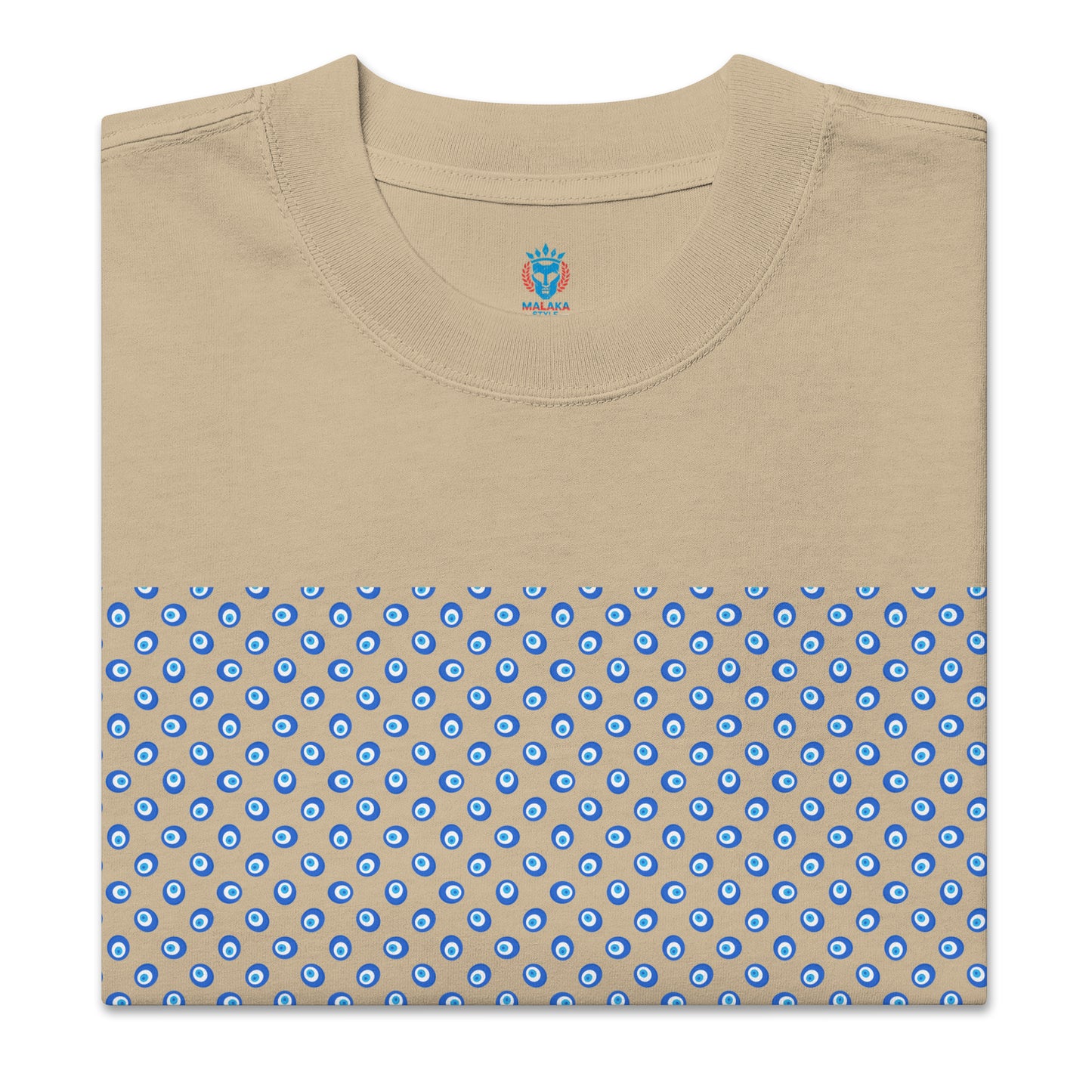 Evil Eye Pattern | Oversized Faded Tee by MalakaStyle®
