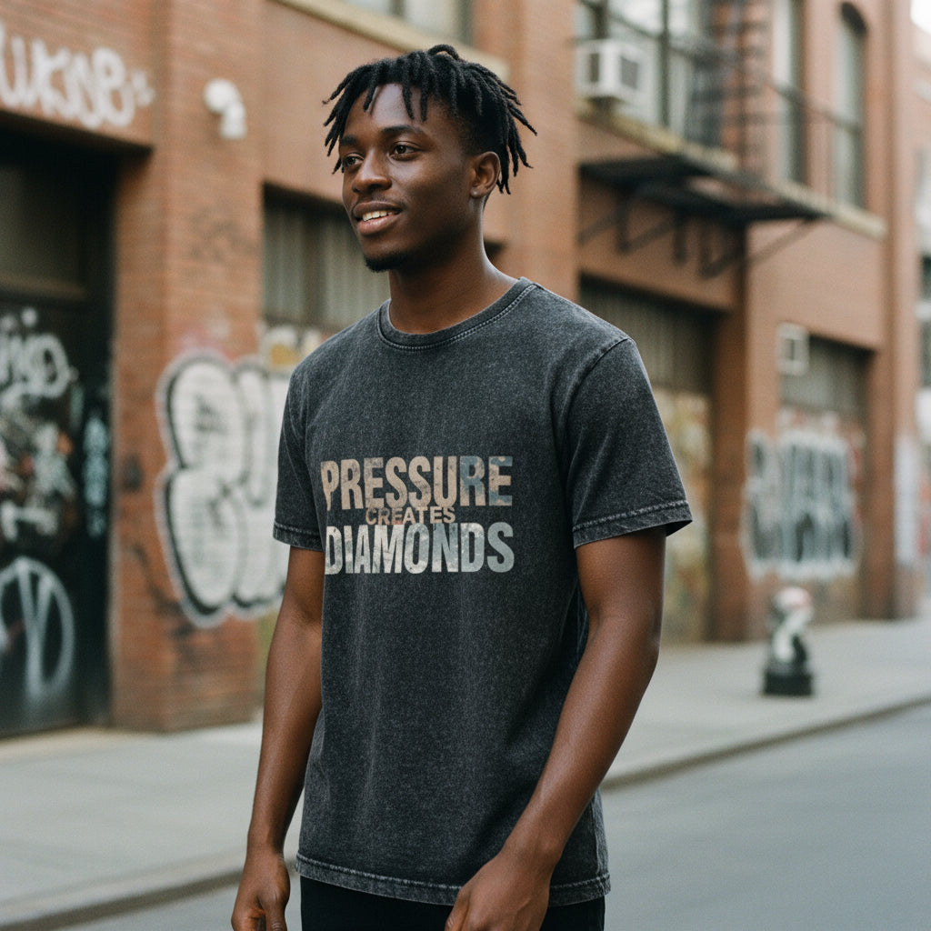 PRESSURE CREATES DIAMONDS | Denim Tee by MalakaStyle®