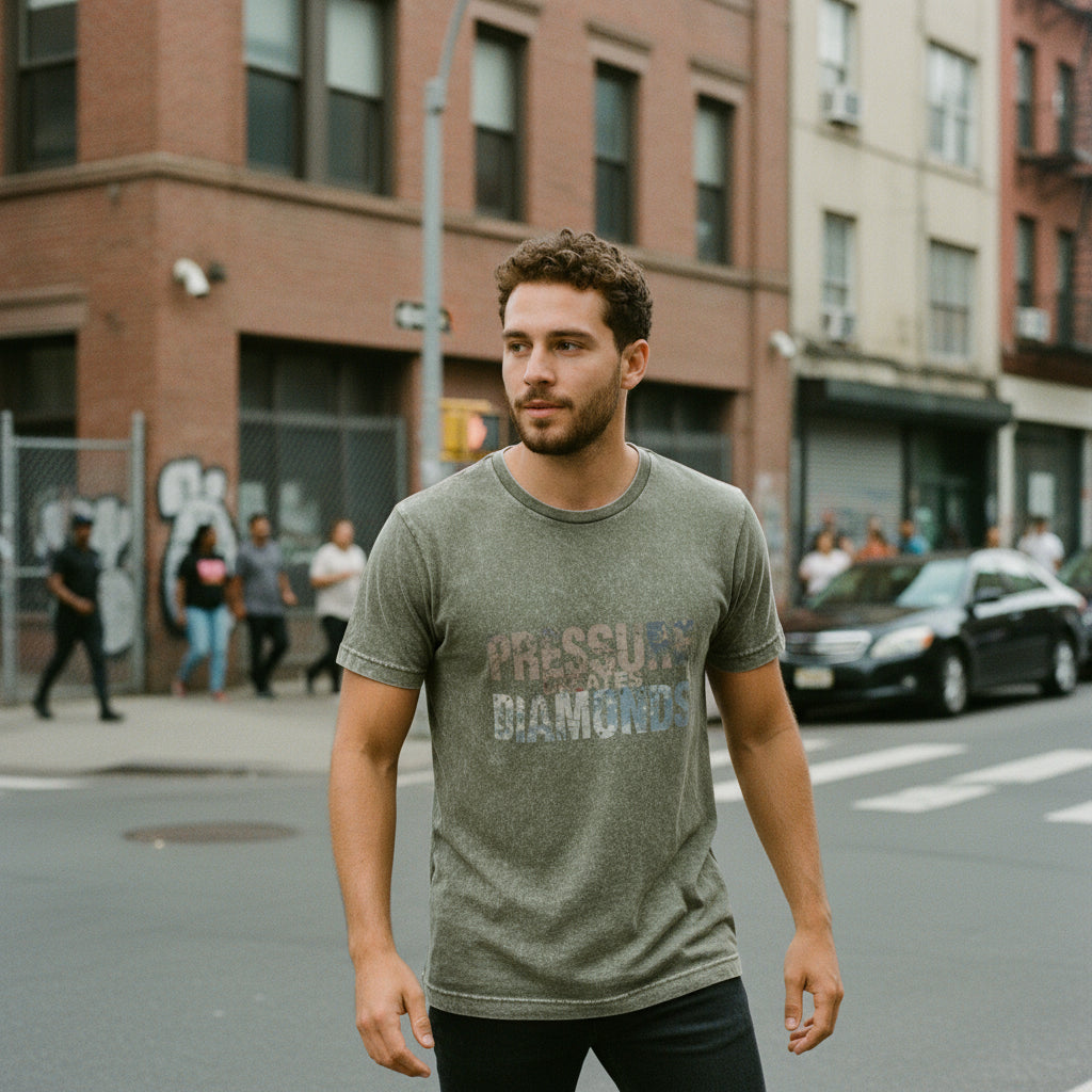 PRESSURE CREATES DIAMONDS | Denim Tee by MalakaStyle®