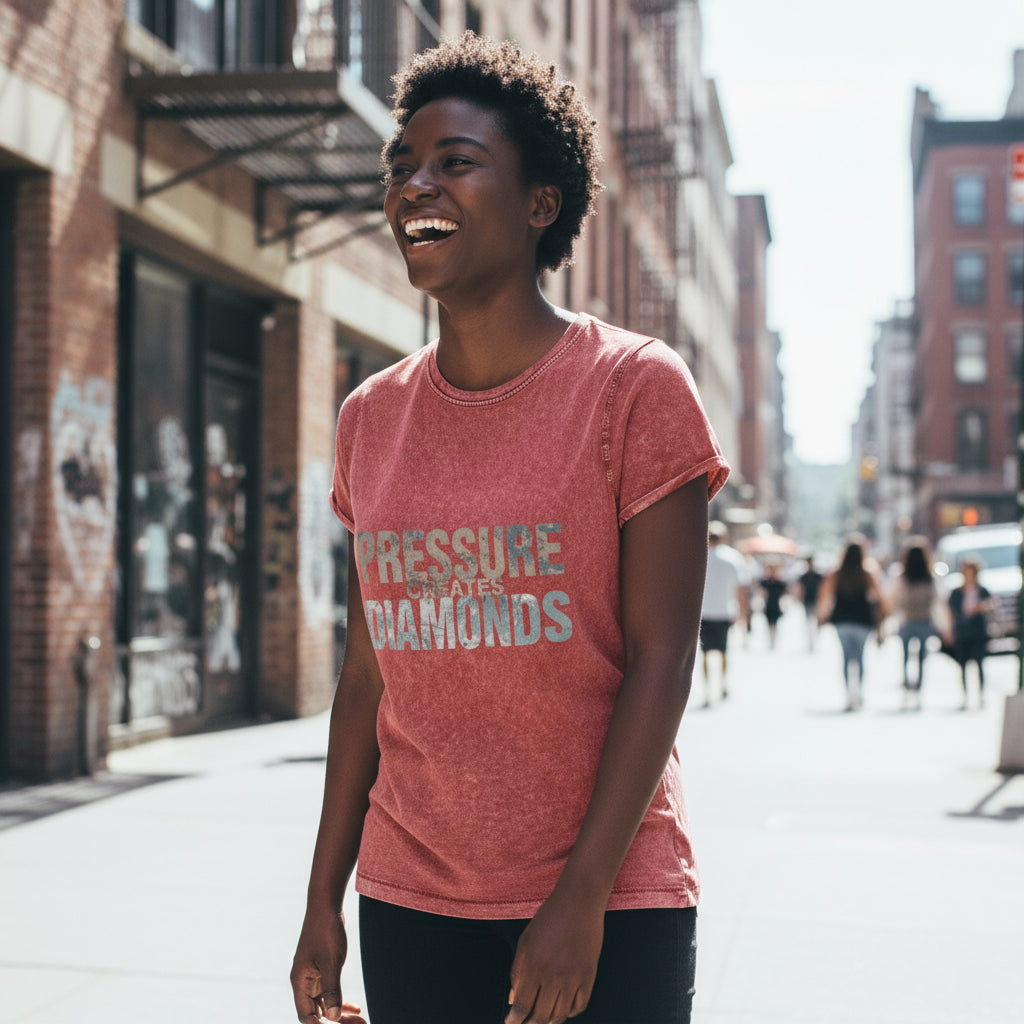 PRESSURE CREATES DIAMONDS | Denim Tee by MalakaStyle®
