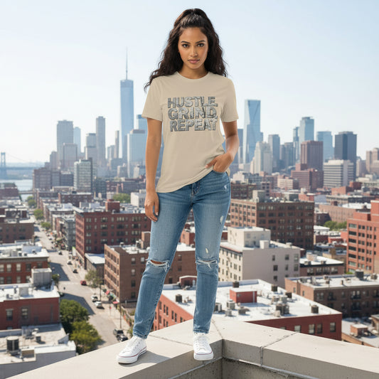 HUSTLE GRIND REPEAT | Organic Tee by MalakaStyle®