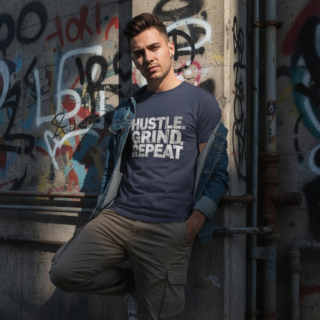 HUSTLE GRIND REPEAT Eco Tee